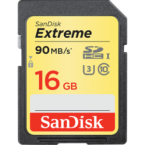 Карта памяти 16Gb - SanDisk - Extreme Secure Digital
